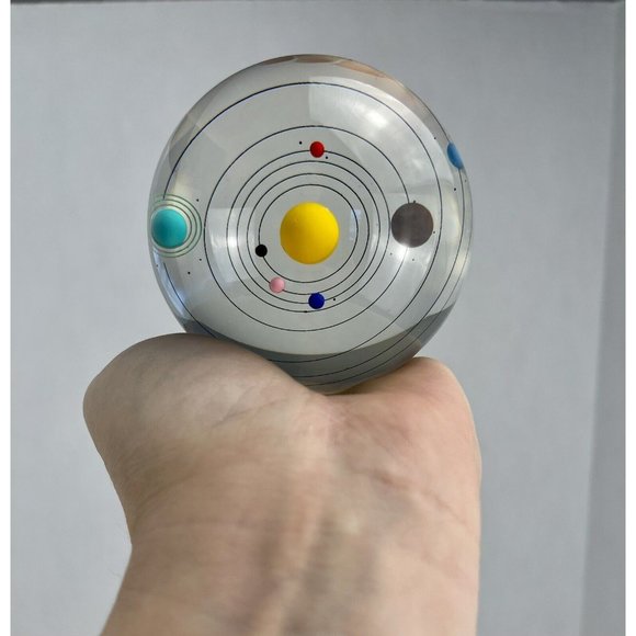 Crystal Solar System Ball 3D Glass Galaxy Mini Universe Astronomy Planets Gift - Picture 2 of 9